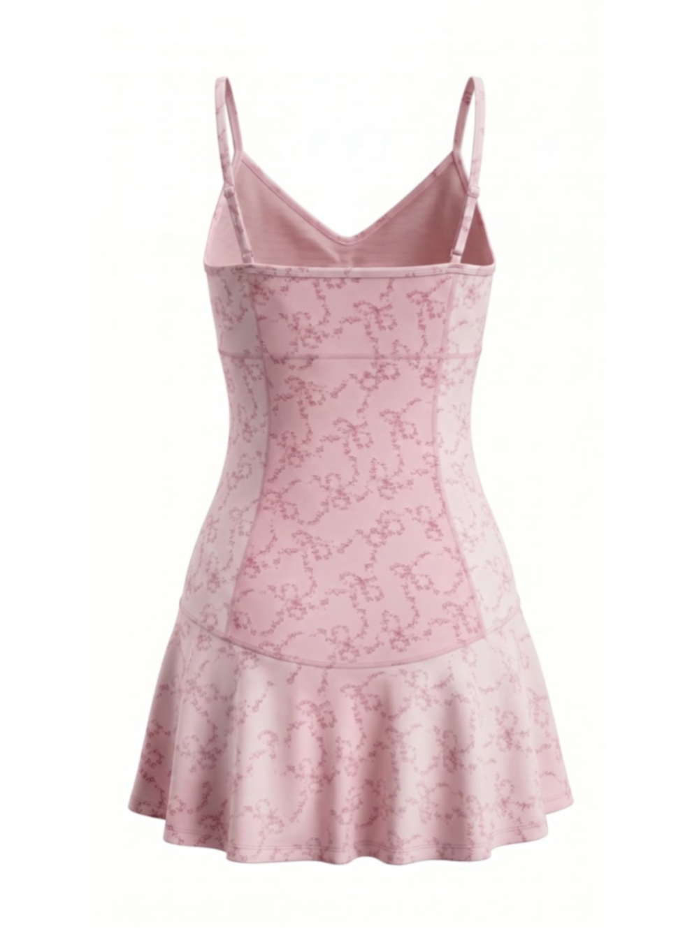 LoveShackFancy Sylvie Active Tennis Dress Peony Sugar Bow Pink Romper NWT L Larg - Picture 2 of 7